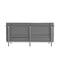 Flash Furniture Gray LeatherSoft Loveseat with Double Bar Frame ZB-REGAL-810-2-LS-GY-GG - alternate 3